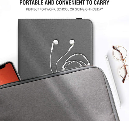 For iPad 9th Generation Case 10.2 Inch 2021, 8th Generation 2020, 7th Generation 2019, Rotatable Smart Cover with Auto Wake and Sleep, Gray