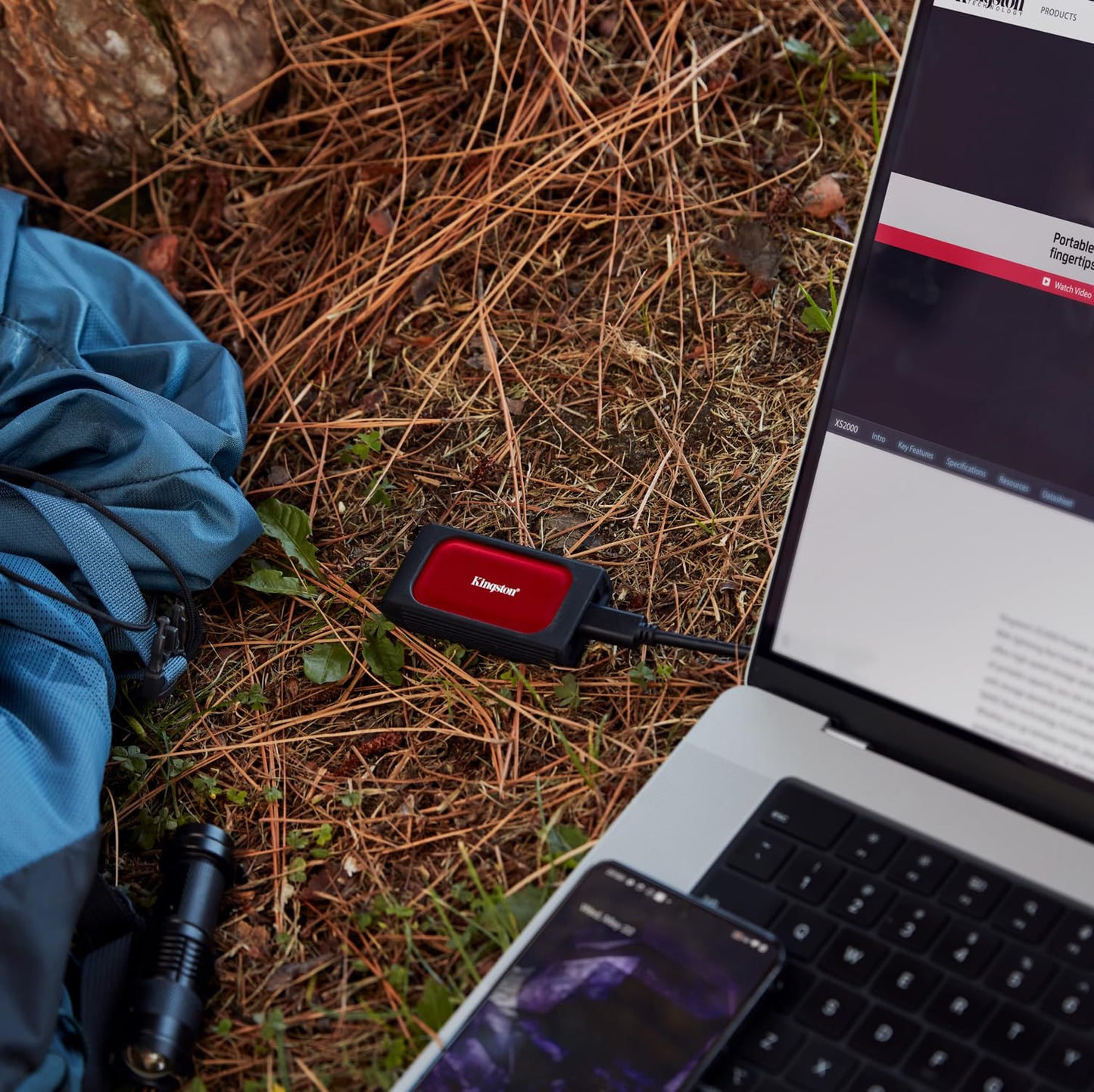 Kingston XS1000 2TB External SSD USB 3.2 Gen 2 Portable Solid State Drive Red -SXS1000R/2000G
