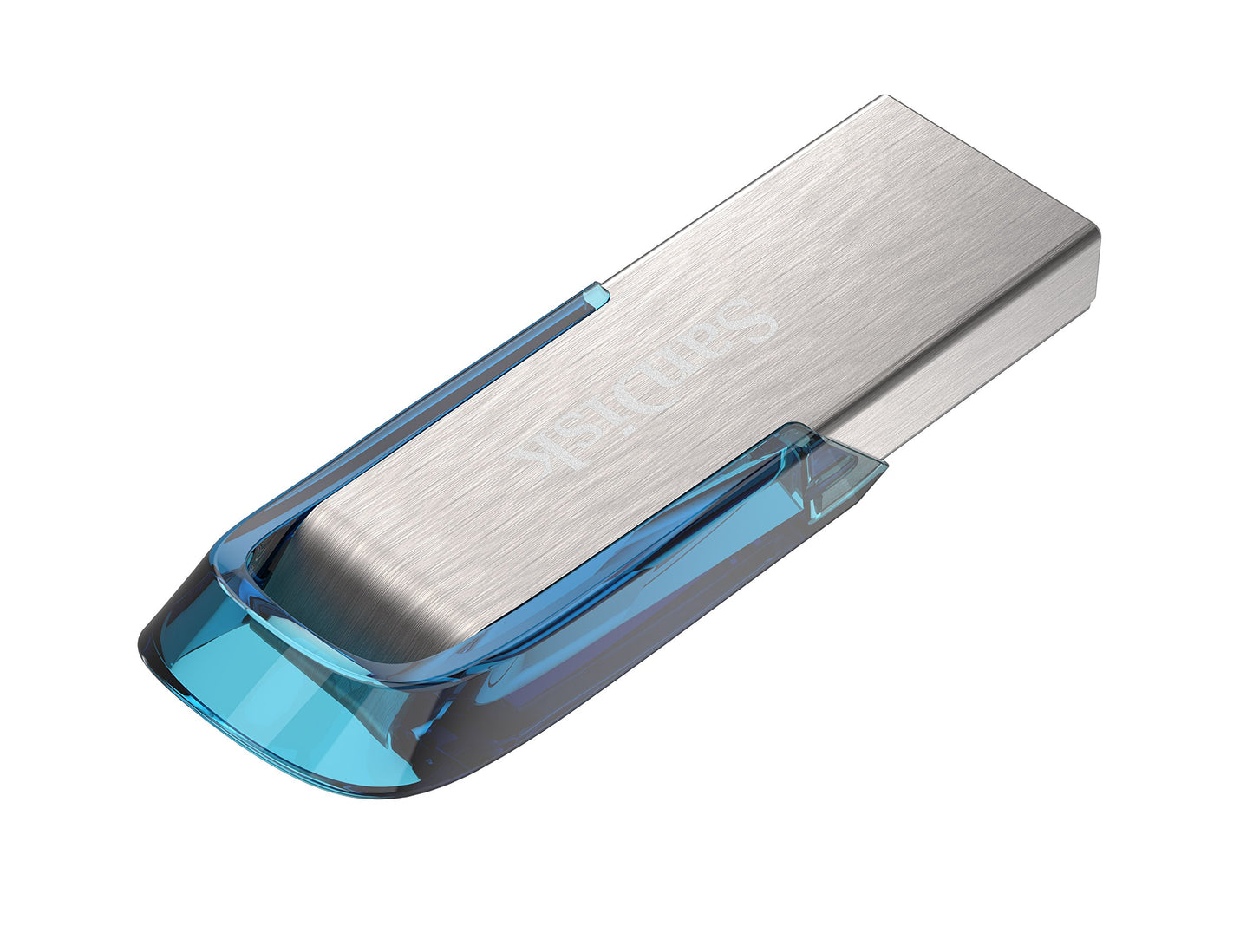 SanDisk Ultra Flair USB 3.0 Flash Drive 64 GB (Robuuste En Stijlvolle Metalen Behuizing, Wachtwoordbeveiliging, 150 MB/s Lezen) Blauw