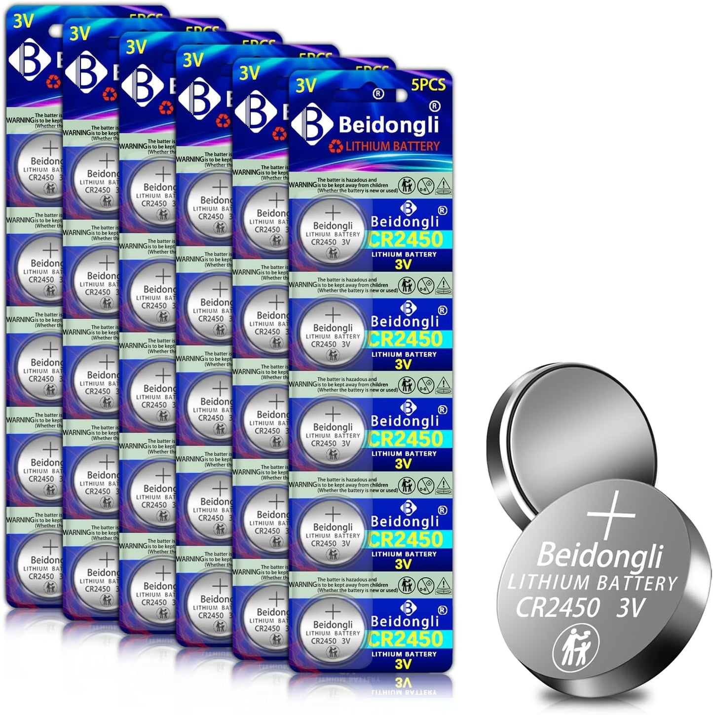 CR2450 3 V Lithium knoopcellen CR 2450 batterijen 40 stuks (CR2450 - 8 - 40) - NLMAX