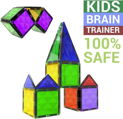 Desire Deluxe Magnetische bouwstenen tegels Montessori kinderspeelgoed voor jongens en meisjes - educatieve constructieset cadeau - verjaardag, voor 3 - 8 jaar (37st). - NLMAX