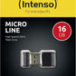 Intenso Slim Line USB - stick 16 GB USB 3.0 Zwart 3532470 - NLMAX
