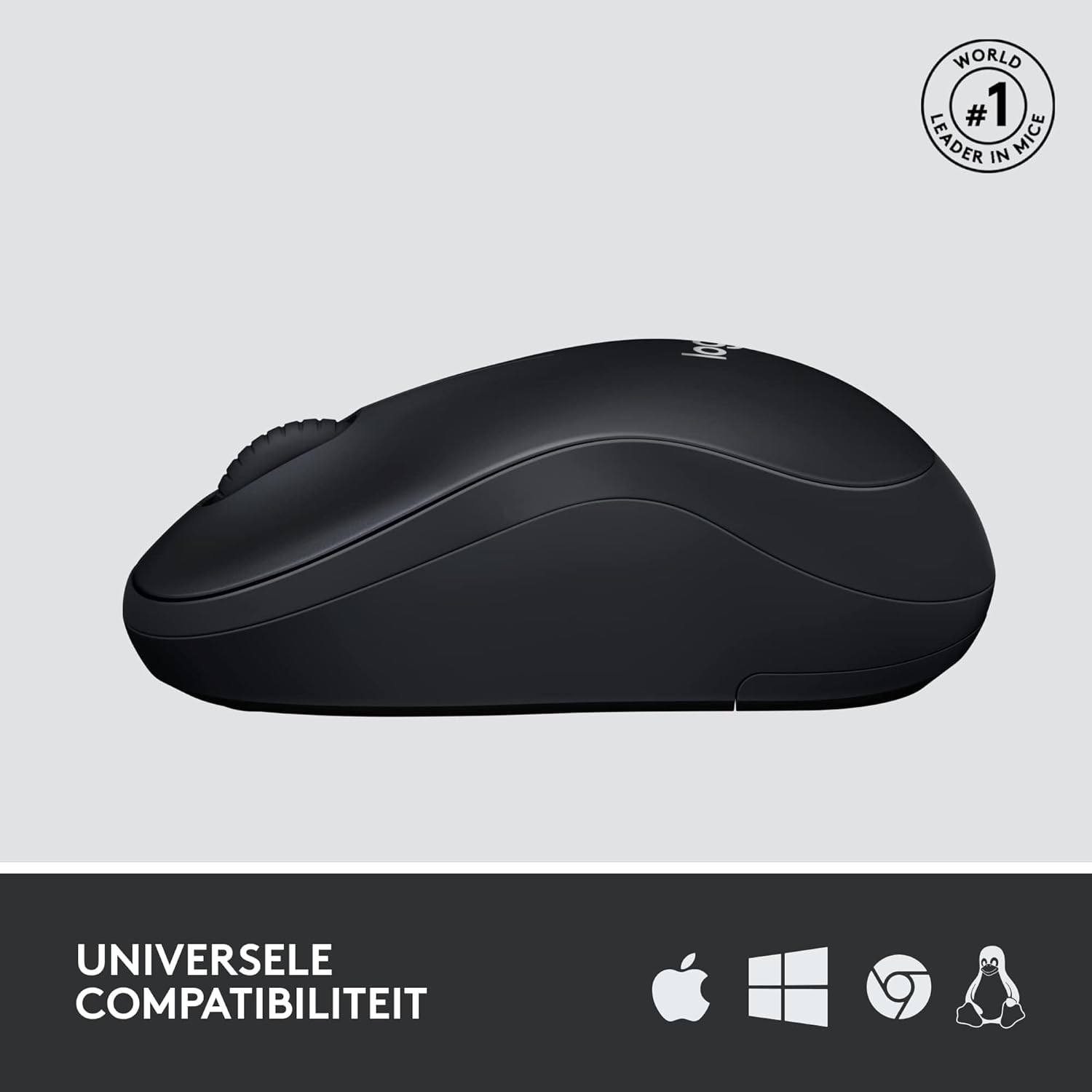 Logitech M220 SILENT Draadloze Muis, 2,4 GHz met USB - Ontvanger, 1000 DPI Optische Tracking, 18 Maanden Batterij, Tweehandig, Compatibel met PC, Mac, Laptop - Grijs - NLMAX