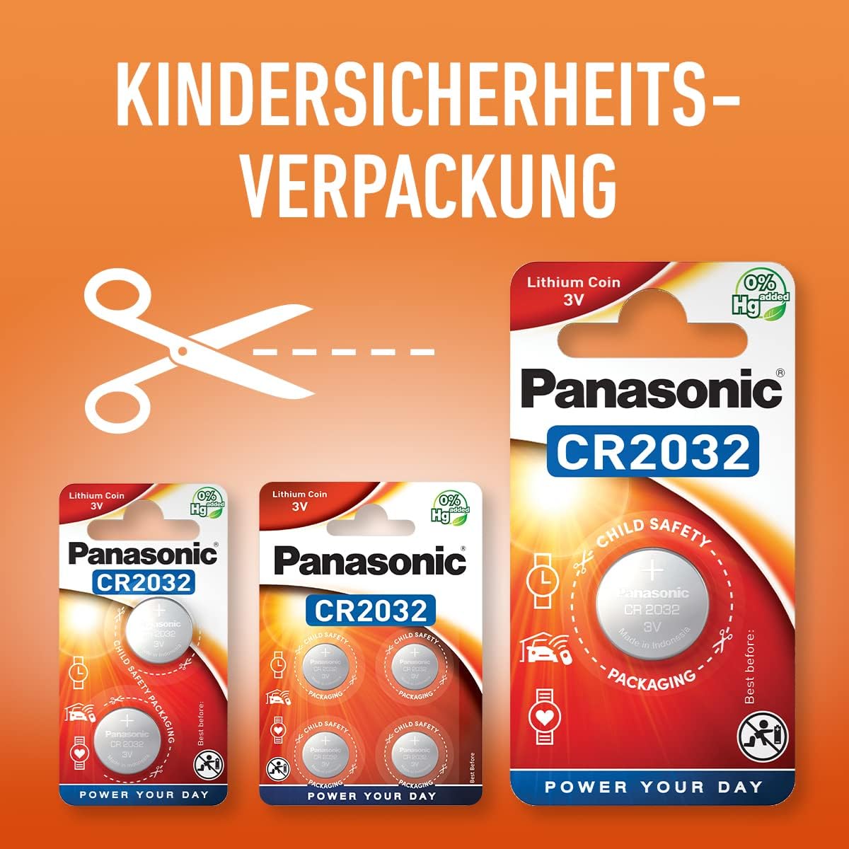 Panasonic 2452 lithium - knoopcel CR2032 6er Pack zilver - NLMAX
