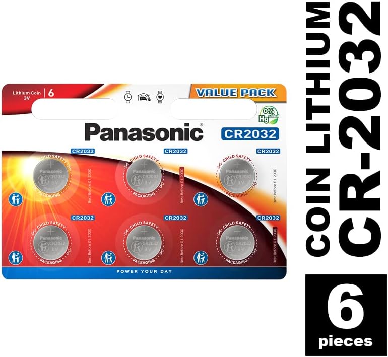 Panasonic 2452 lithium - knoopcel CR2032 6er Pack zilver - NLMAX