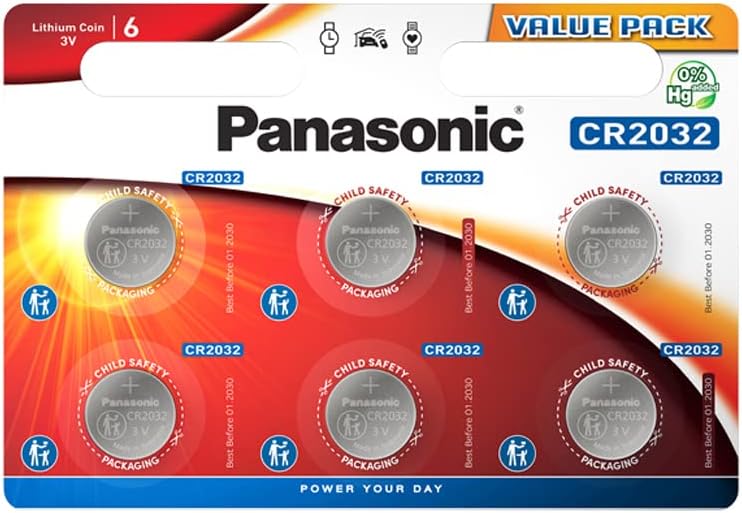 Panasonic 2452 lithium - knoopcel CR2032 6er Pack zilver - NLMAX