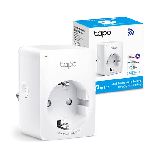 TP - link Tapo Smart WiFi - stopcontact Tapo P110 met energieverbruiksregeling, smart home Alexa - stopcontact, werkt met Alexa, Google Home, spraakbesturing, toegang op afstand, geen hub nodig, mini - NLMAX