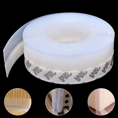 10 m siliconen afdichting strip deur strip bodem weer strippen venster afdichting strip tocht excluder tape voor huis glazen douche deur waterdicht, winddicht, stofbestendig, geluiddicht, insectenbestendig, 25 mm - NLMAX