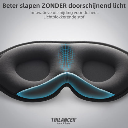2023 Innovatief Slaapmasker voor Mannen en Vrouwen, 100% Lichtblokkerend Ontwerp Oogmasker om te Slapen, een Dutje te Doen, Mediteren, Reizen (Zwart) - NLMAX