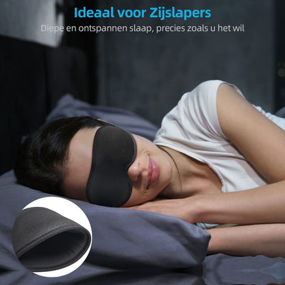 2023 Innovatief Slaapmasker voor Mannen en Vrouwen, 100% Lichtblokkerend Ontwerp Oogmasker om te Slapen, een Dutje te Doen, Mediteren, Reizen (Zwart) - NLMAX