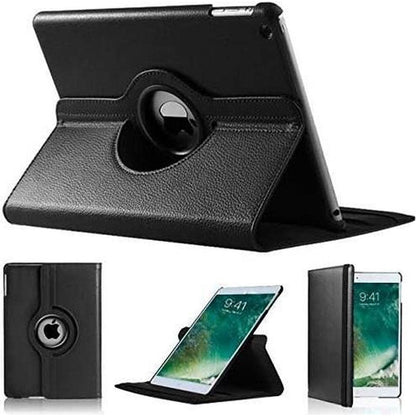 Apple iPad 10.2 (2019) Zwart 360 graden draaibare hoesje + Gehard tempered glass screenprotector - NLMAX