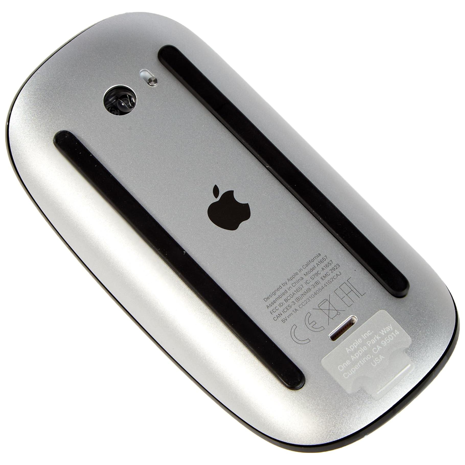 Apple Magic Mouse: Bluetooth, oplaadbaar. Werkt met Mac of iPad; Zwart, Multi Touch-oppervlak - NLMAX