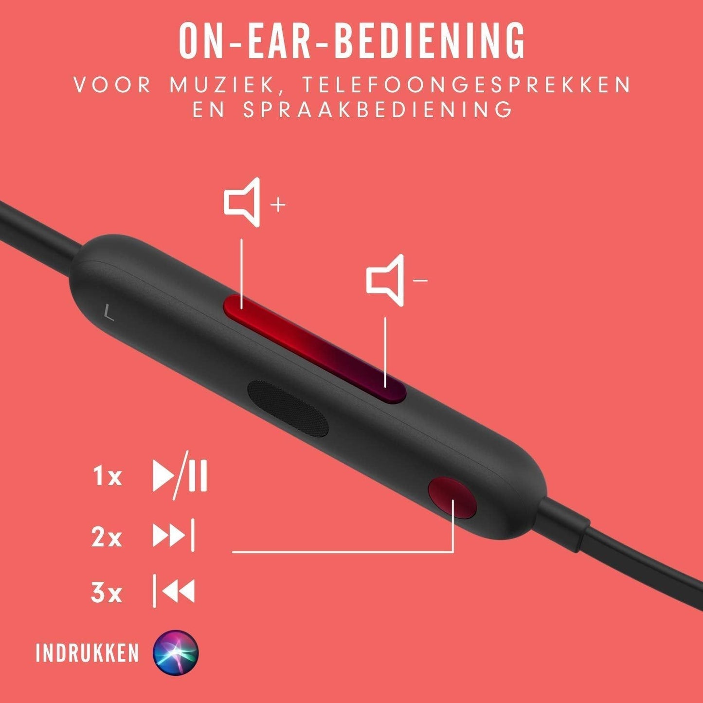 Beats Draadloze Flex-oortjes – Apple W1-koptelefoonchip, magnetische oortjes, Class 1 Bluetooth, 12 uur luisteren - Zwart - NLMAX