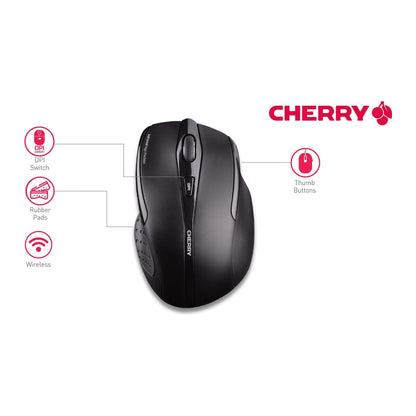 Cherry JW-T0100 draadloze muis USB zwart Single effen - NLMAX