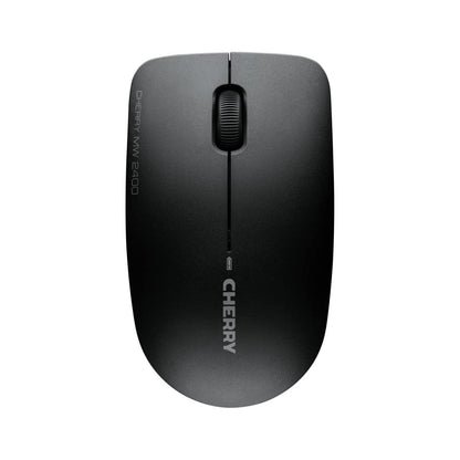CHERRY MW 2400, draadloze muis, geschikt voor rechts- en linkshandigen, 3-knops muis, optische sensortechnologie, GS-goedkeuring, zwart - NLMAX