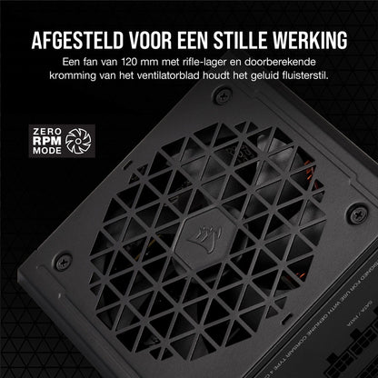Corsair RM750e (2023) Volledig Modulaire ATX-Voeding Met Weinig Ruis - ATX 3.0 & PCIe 5.0 - Condensatoren Van 105°C - 80 PLUS Gold Efficiëntie - Moderne Stand-by Ondersteuning - Zwart - NLMAX