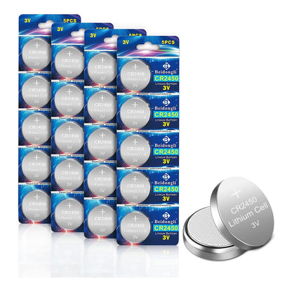 CR2450 3V lithium knoopcellen, CR 2450 batterijen, 20 stuks - NLMAX