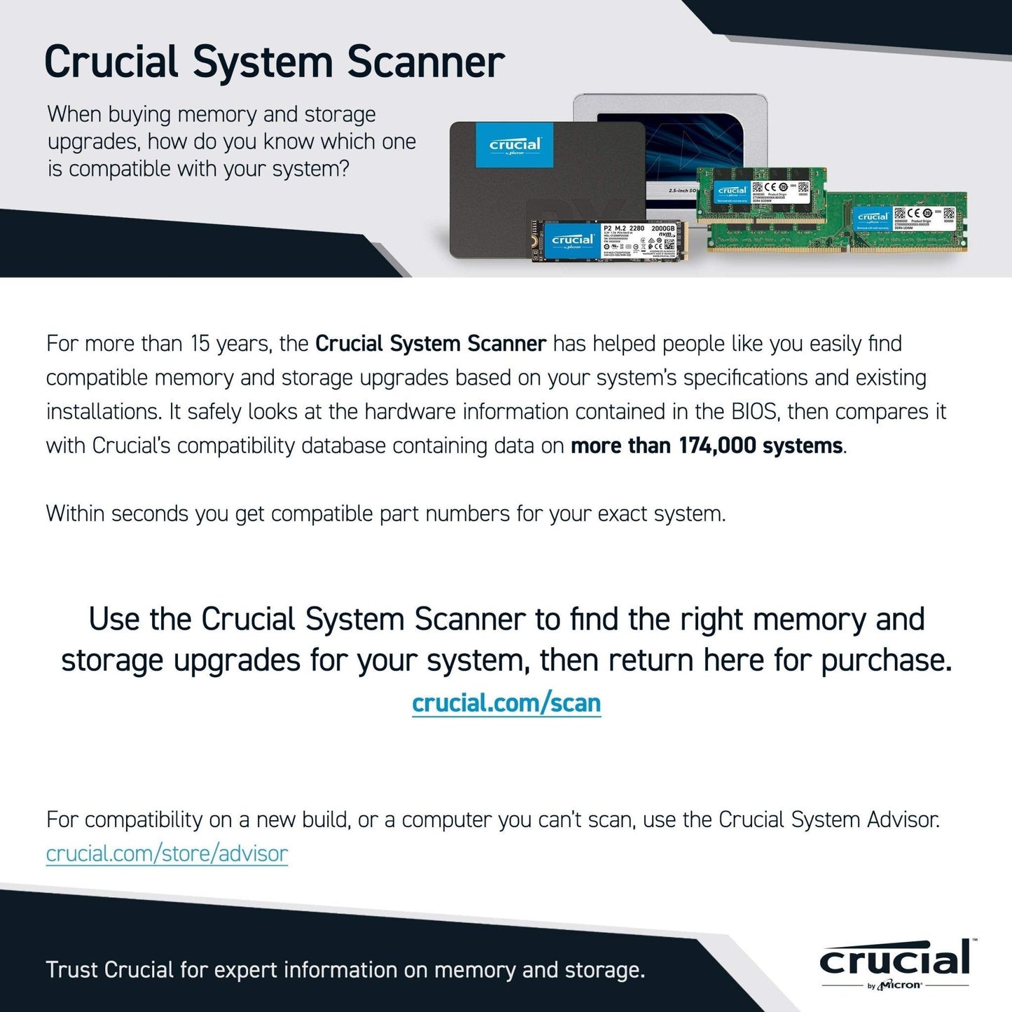 Crucial BX500 480GB CT480BX500SSD1 Interne SSD (3D NAND, SATA 2,5-inch) Tot 540MB/s - NLMAX