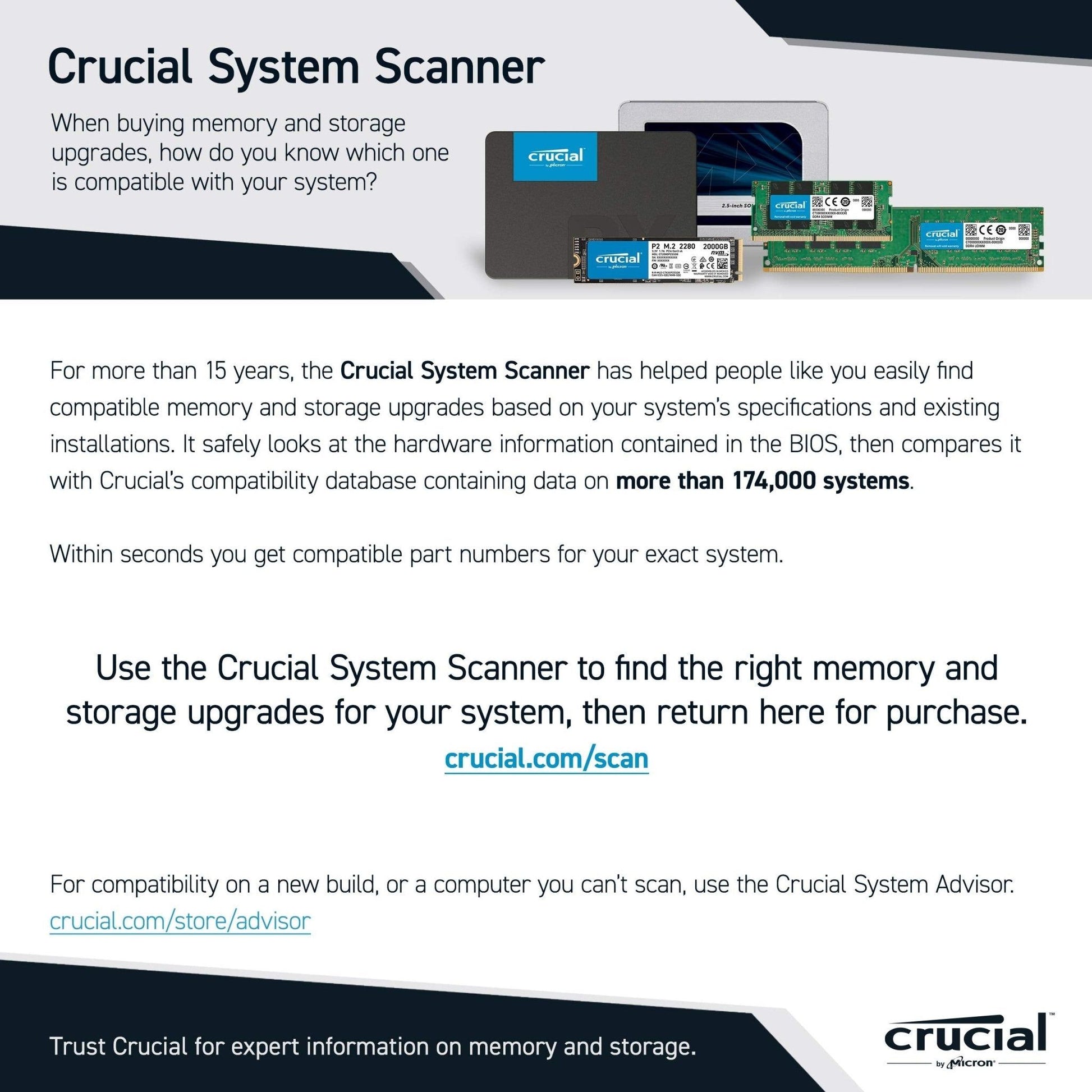 Crucial BX500 480GB CT480BX500SSD1 Interne SSD (3D NAND, SATA 2,5-inch) Tot 540MB/s - NLMAX