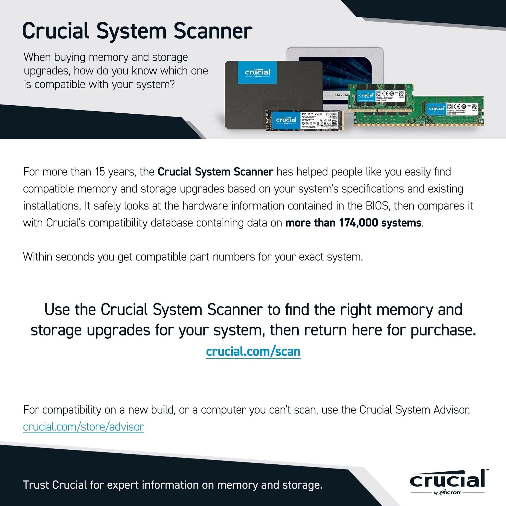 Crucial BX500 480GB CT480BX500SSD1 Interne SSD (3D NAND, SATA 2,5-inch) Tot 540MB/s - NLMAX