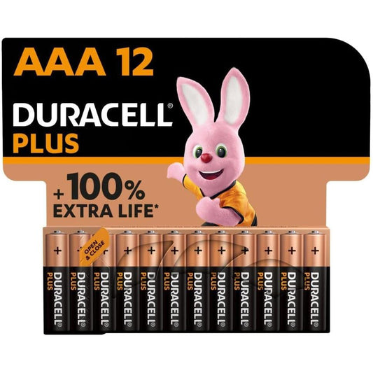Duracell 12 x AAA Micro Alkaline Batteries 1.5 V LR03 MN2400 - NLMAX