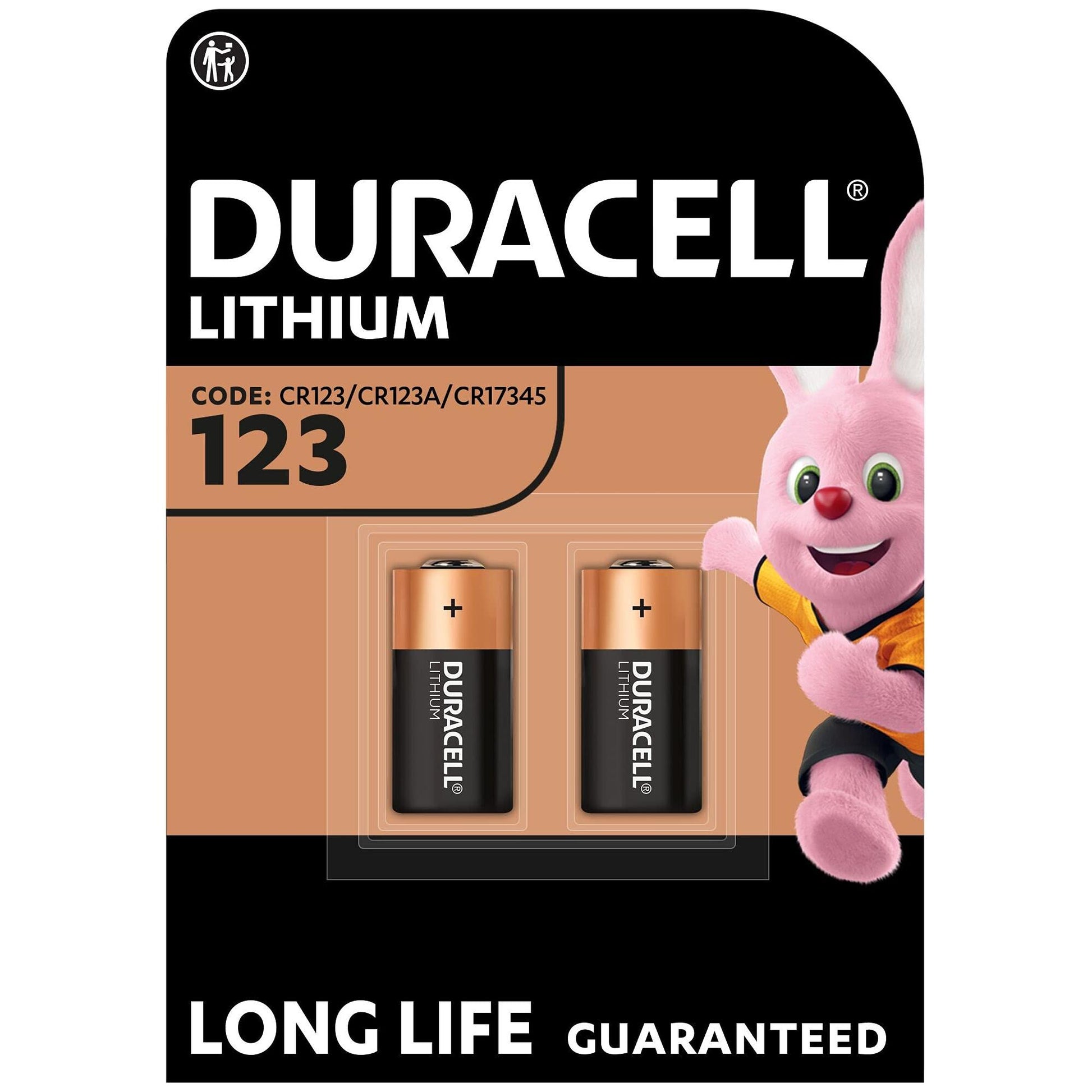 Duracell High Power Lithium 123 Batterij 3V, (CR123 / CR123A / CR17345) is geschikt voor gebruik in sensoren, smart deursloten, fotofiltsers en zaklampen, verpakking van 2 - NLMAX