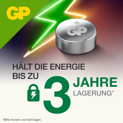 GP LR44 knoopcellen | batterijen L1154f / AG13 / V13GA | 10 stuks knoopbatterijen alkaline 1,5 V (spanning 1,5 volt) - NLMAX
