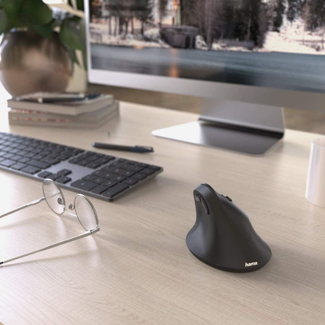 Hama verticale ergonomische muis, draadloos muis voor rechtshandigen, 6 knoppen - NLMAX
