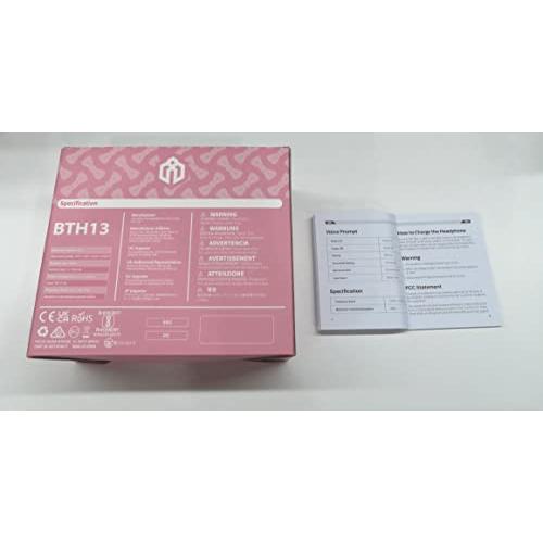iClever Bluetooth hoofdtelefoon met oren voor kinderen, voor jongens en meisjes, verstelbare 85/94 dB volumeregelaar, kinderhoofdtelefoon met microfoon voor school/tablet, mobiele telefoon, pc, tv - NLMAX