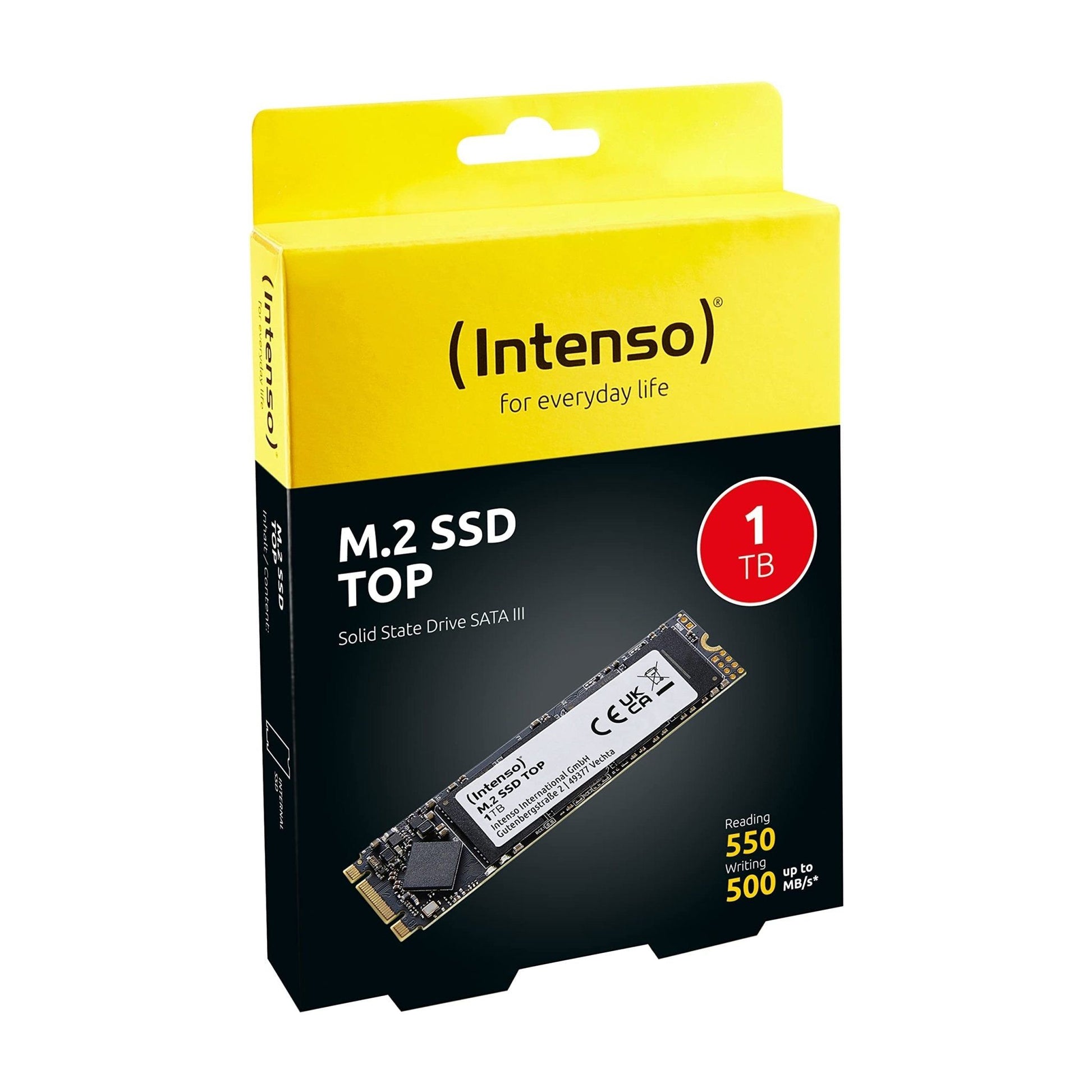 Intenso Interne M.2 SSD SATA III Top, 1 TB, 550 MB/seconde - NLMAX