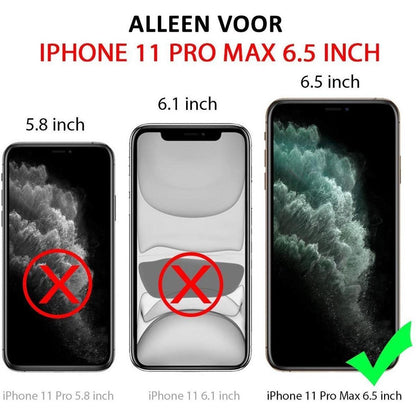 iPhone 11 Pro MAX Hoesje Transparant Cover En Screenprotector Tempered Glass Set 2in1 - NLMAX