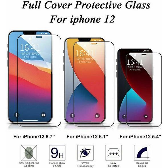 iPhone 12 PRO Gehard Glas 3D Scherm Protector Tempered Glass - Volledige Dekking - Ultra Dun - Oogbescherming - NLMAX