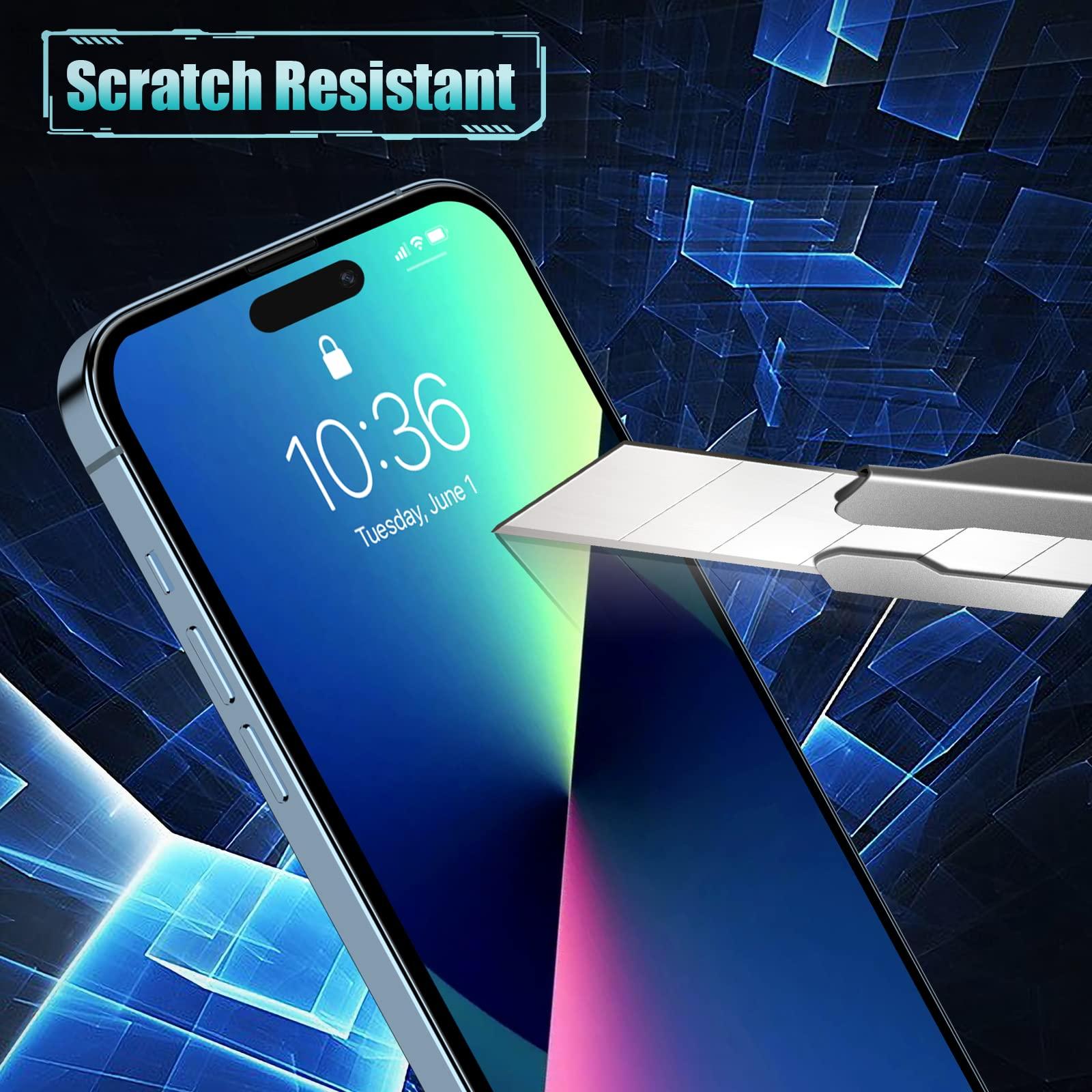 iPhone 14 Pro Glas Screen Protector gehard glas Film 6,1-inch, volledige dekking 3-Pack Bubble Free, Case-Friendly, - NLMAX