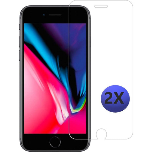 iPhone 8 Screenprotector glas - extra strek en helder Beschermglas - 2 stuks - NLMAX