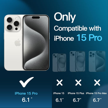JETech Screen Protector voor iPhone 15 Pro 6,1-Inch, Volledige Dekking Gehard Glas Film Schermbeschermer met Eenvoudige Installatietool, Hoesje-Vriendelijk, HD Doorzichtig, 3-Stuks - NLMAX