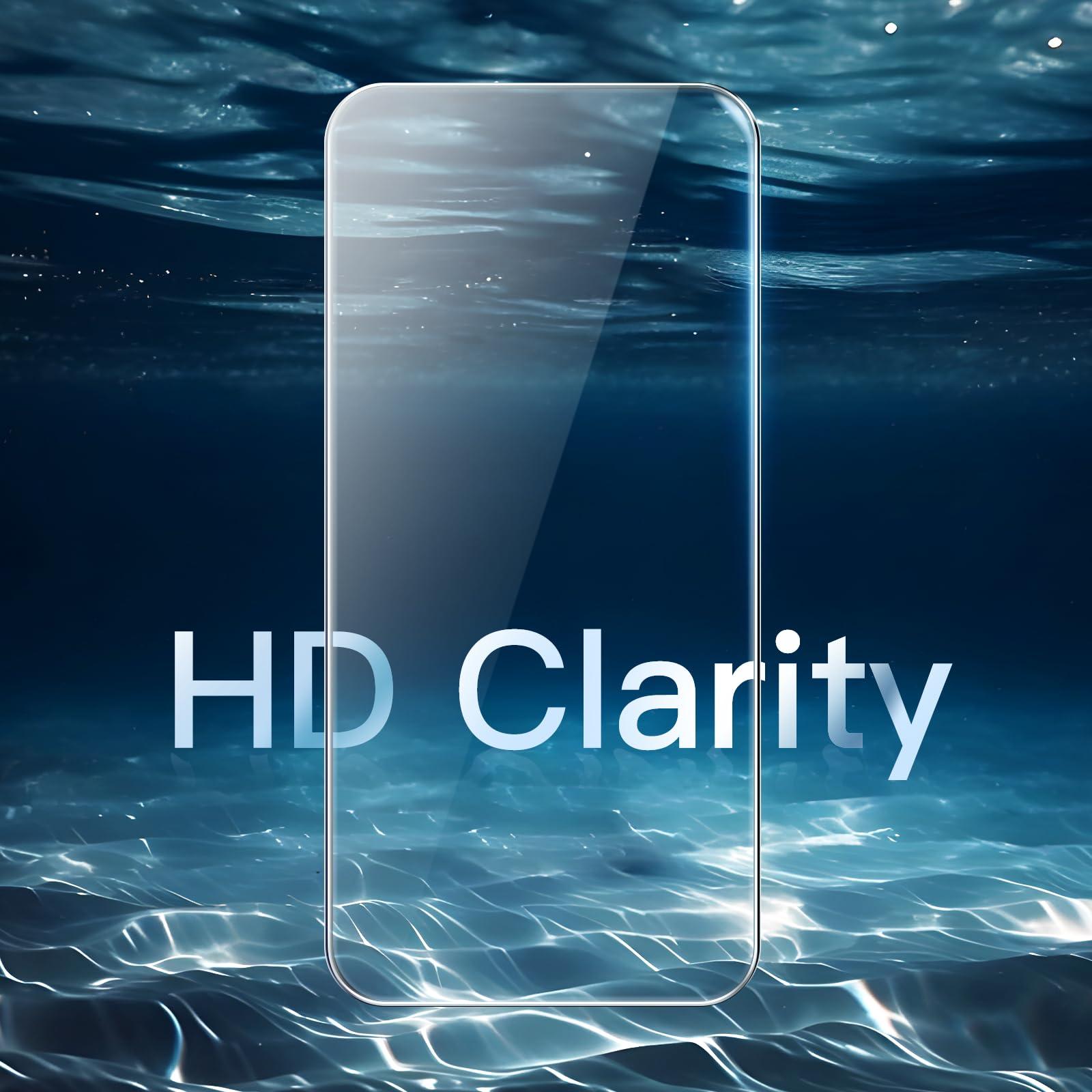 JETech Screen Protector voor iPhone 15 Pro 6,1-Inch, Volledige Dekking Gehard Glas Film Schermbeschermer met Eenvoudige Installatietool, Hoesje-Vriendelijk, HD Doorzichtig, 3-Stuks - NLMAX
