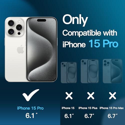JETech Screen Protector voor iPhone 15 Pro 6,1-Inch, Volledige Dekking Gehard Glas Film Schermbeschermer met Eenvoudige Installatietool, Hoesje-Vriendelijk, HD Doorzichtig, 3-Stuks - NLMAX