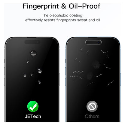 JETech Volledige Dekking Screen Protector voor iPhone 14 Pro Max 6,7-Inch, 9H Gehard Glas Film Schermbeschermer Hoesje Vriendelijk, HD Doorzichtig, 3-Stuks - NLMAX