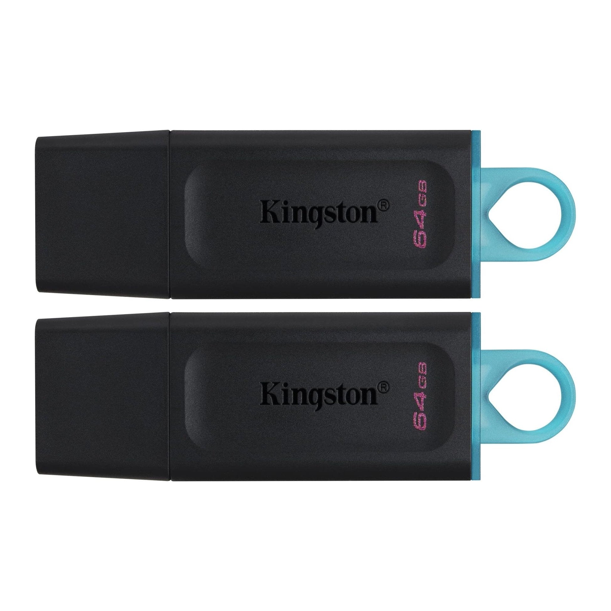 Kingston 64 GB DT EXODIA USB3.2 GEN 1 (ZWART + TEAL) 2 STUKS - NLMAX