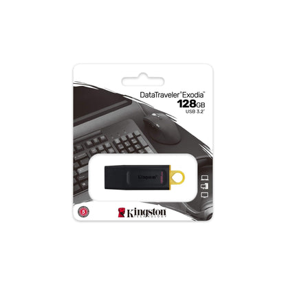 Kingston DataTraveler Exodia DTX/128GB Flash Drive USB 3.2 Gen 1 - met beschermkap en sleutelring in verschillende kleuren - NLMAX