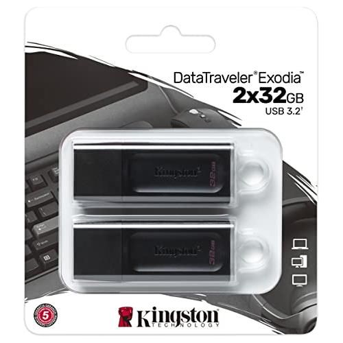 Kingston DataTraveler Exodia DTX/32GB-2P Flash Drive USB 3.2 Gen 1 - met beschermkap en sleutelhanger in meerdere kleuren - NLMAX
