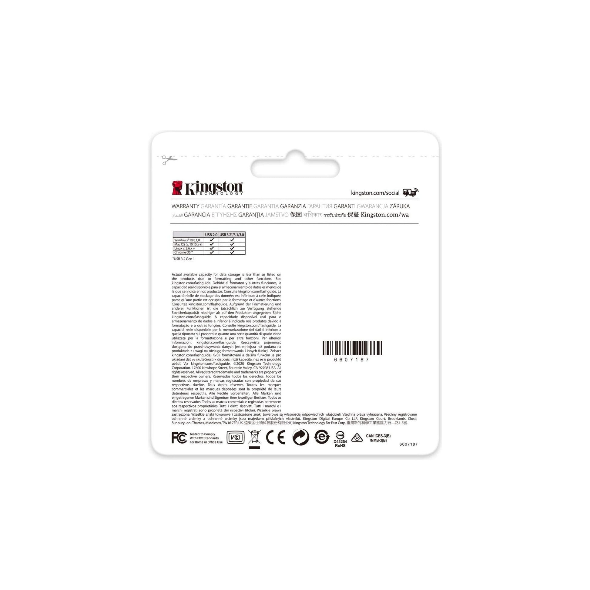 Kingston DataTraveler Exodia M DTXM/64 GB USB 3.2 Gen 1, met schuifkap in meerdere kleuren, zwart/blauw - NLMAX