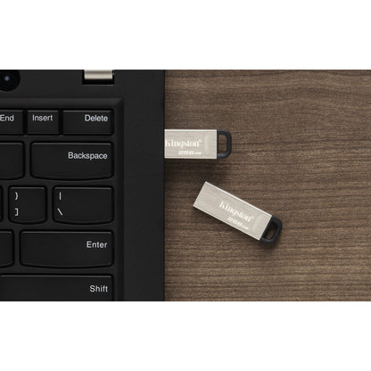 Kingston DataTraveler Kyson USB 3.2 Flash Drive 64GB - Gen 1 with stylish metal housing without cap - NLMAX