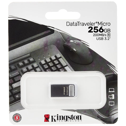 Kingston DataTraveler Micro USB Flash Drive 256GB 200MB/s Metaal USB 3.2 Gen 1 - DTMC3G2/256GB - NLMAX