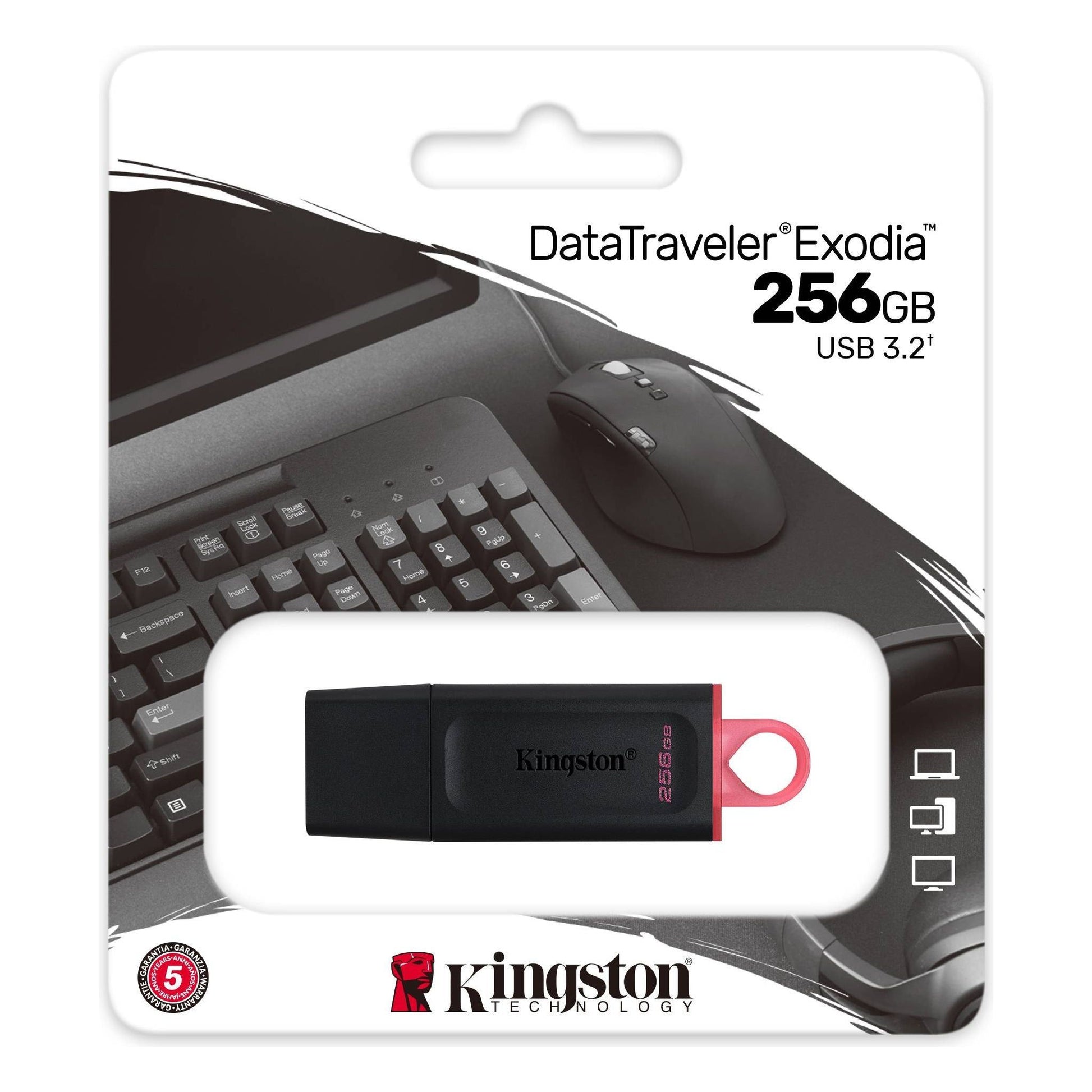 Kingston DataTraveler USB stick 256GB USB Drive USB 3.2 Exodia - USB 3.2 - NLMAX