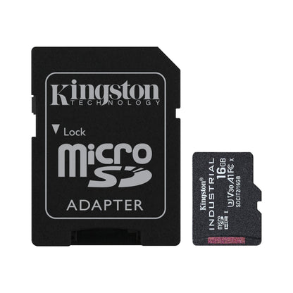Kingston Industriële microSD - 16GB microSDHC Industrial C10 A1 pSLC kaart + SD-adapter - SDCIT2/16GB - NLMAX