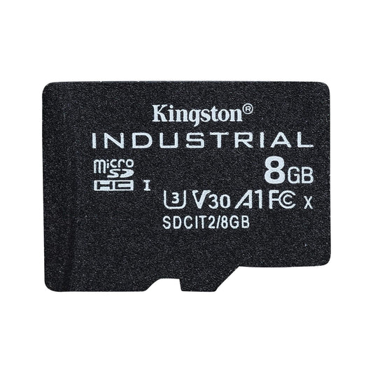 Kingston Industriële microSD - 8 GB microSDHC Industrial C10 A1 pSLC kaart in één pakket zonder adapter - SDCIT2/8GBSP - NLMAX