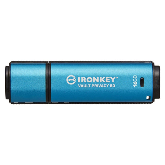 Kingston IronKey Vault Privacy 50 Drive Flash Drive USB FIPS 197 gecertificeerde & XTS-AES 256-bits gecodeerde USB-drive voor - IKVP50/16GB - NLMAX
