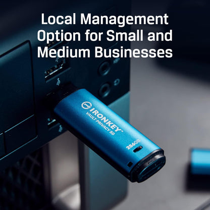 Kingston IronKey Vault Privacy 50 Drive Flash Drive USB FIPS 197 gecertificeerde & XTS-AES 256-bits gecodeerde USB-drive voor - IKVP50/64GB - NLMAX