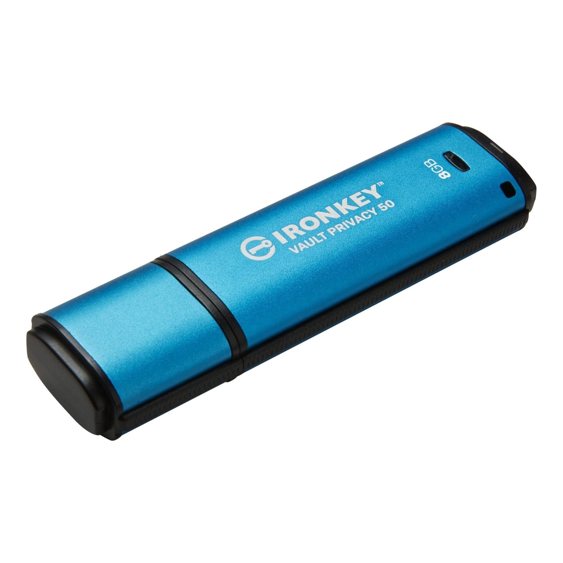 Kingston IronKey Vault Privacy 50 Drive Flash Drive USB FIPS 197 gecertificeerde & XTS-AES 256-bits gecodeerde USB-drive voor - IKVP50/8GB - NLMAX